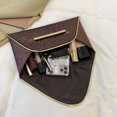 thumbnail image 3 of Bolsa de sobre de color sólido con lentejuelas para mujer, de mano cuadrado para mujer (marrón) Ehuebsd Para Estrenar, 3 of 9