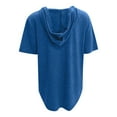 thumbnail image 5 of Sudadera con capucha para mujer - Top informal de manga larga y cuello en V, 5 of 5
