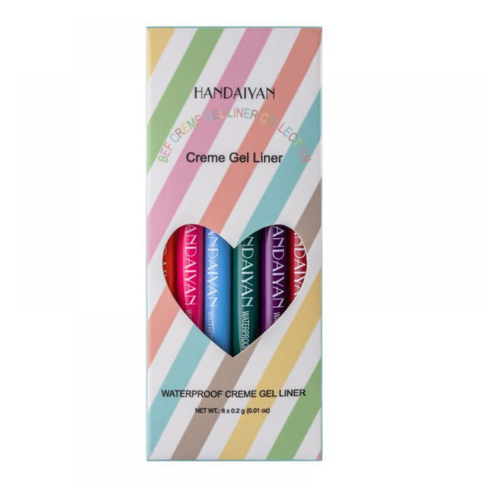 Eye Liner Pencil Set 6 Assorted Colors Natural Matte Long Lasting