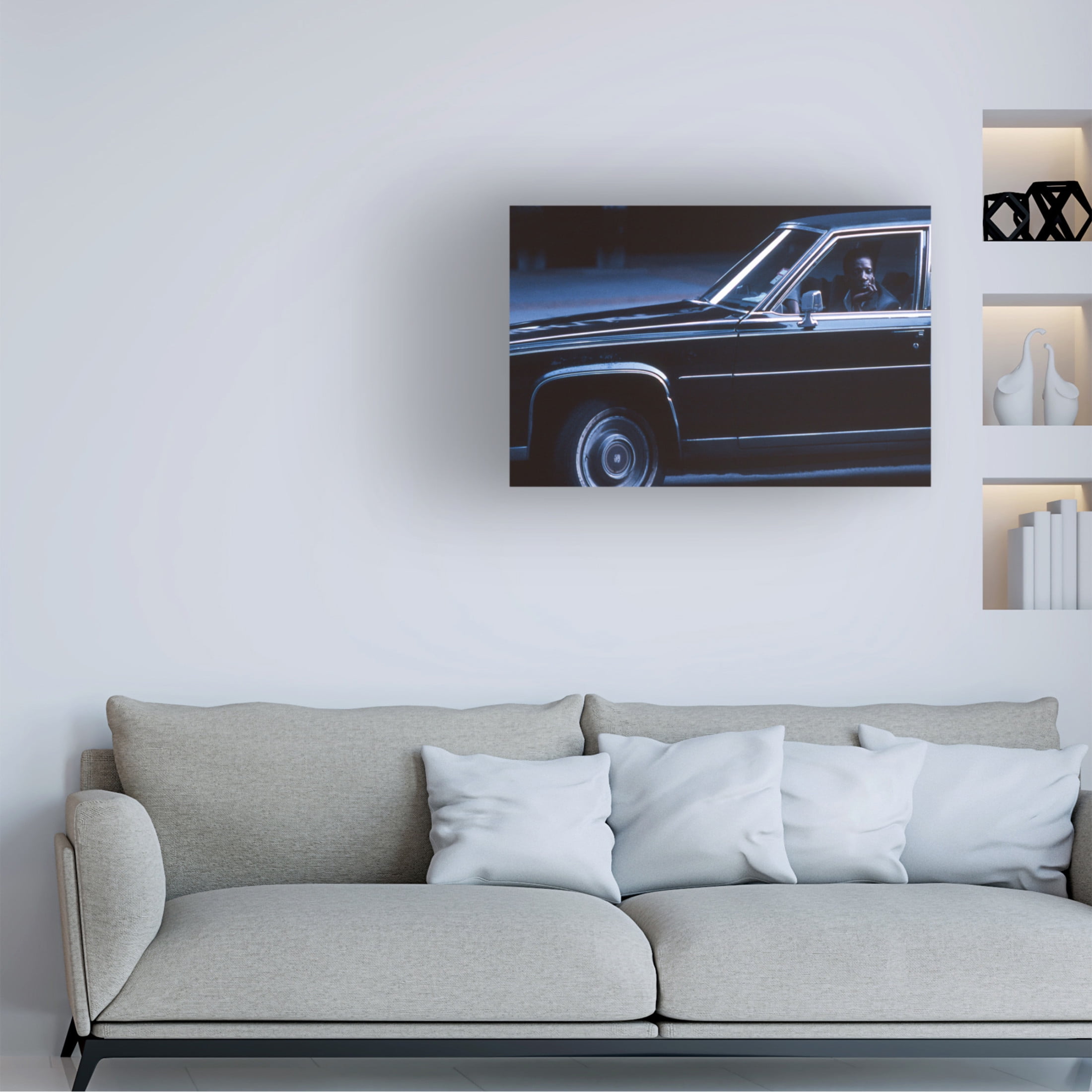 Canvas Wall Art - Dieter Matthes 'Driver From The Series Qnew York Bluesq ' Wall Art for Living Room, Bedroom, or Office Décor by Trademark Fine Art - 24 x 16 Inches
