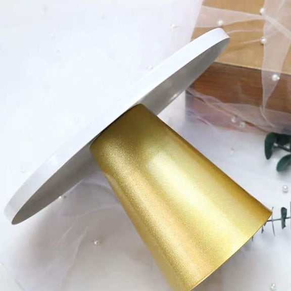 Luxshiny Golden Iron Cake Stand for Elegant Dessert Display at Weddings, Parties, and Celebrations, 12 inches