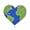 Silver, variant on Planet Earth Heart Hard Enamel Pin | Clayton Jewelry Labs