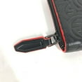 thumbnail image 4 of Pre-Owned Salvatore Ferragamo Gancini round zipper long wallet in black leather for... (Good), 4 of 14