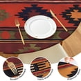 thumbnail image 4 of Stylish Boho Floral Round Tablecloth, Stretch Fit for 52-56 Inch Tables, Ideal for Kitchen and Patio Setting, 4 of 7