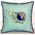 thumbnail image 4 of Betsy Drake HJ606C Betsys Shell - Teal Indoor & Outdoor Throw Pillow- 18 x 18 in., 4 of 4