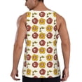 thumbnail image 3 of Easygdp Sunflowers And Skull Men's Tank Top, Sleeveless Muscle T Shirts, Breathable, Quick-Dry, Loose for Gym, Running, Fitness - X-Large, 3 of 9