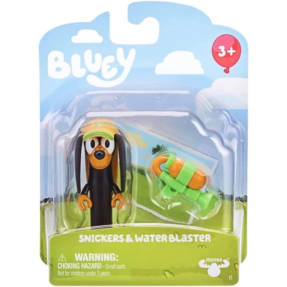 Moose Toys Bluey Snickers & Water Blaster 3 Years Action Figure Set