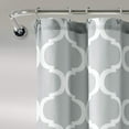 thumbnail image 3 of Navy Bathroom Shower Curtain with Bold Trellis Print on Soft Fabric, Washable and Durable, 72" x 72", 3 of 6