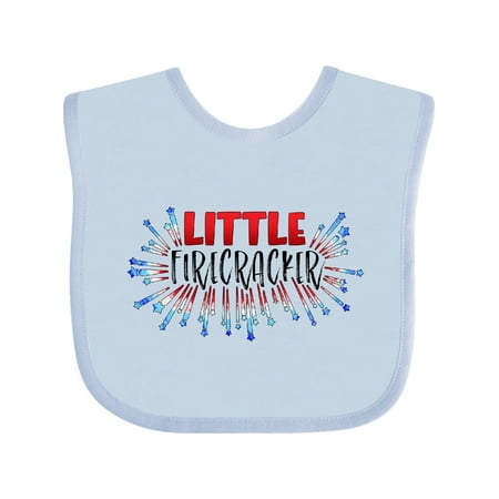 

Inktastic Little Firecracker Fourth of July Gift Baby Boy or Baby Girl Bib