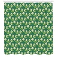 thumbnail image 3 of Jasmine Shower Curtain, Cartoonish Style Eggshell Flowers with Leaves Nature Art Spring, Fabric Bathroom Set with Hooks, 69W X 70L Inches, Jade Green and Multicolor, by Ambesonne, 3 of 3