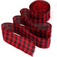 thumbnail image 1 of 1 volume Plaid Burlap Rustic Ribbon for Gifts & Crafts for Home Wedding Decorations(1.96 Inches ), 1 of 5