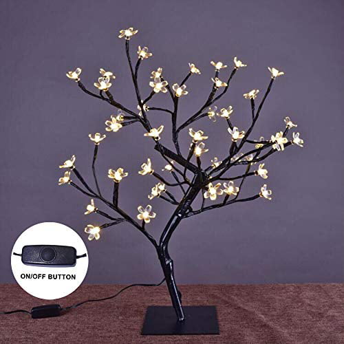 Details about  / Lightshare 18 Inch Cherry Blossom Bonsai Tree 48 Led Lights 24v Ul Listed Adap