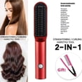 thumbnail image 2 of Cepillo alisador de pelo, rizador, 2 en 1, HUOGUO, blanco, 2 of 5