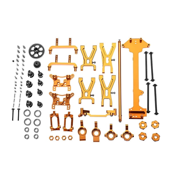 Ounissouiy 19 unids/set RC vehículo brazo engranaje asiento surtido Metal vehículos absorbentes automóvil automóvil juguetes accesorio Kits de construcción modelo Oro