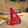 thumbnail image 2 of Almencla 3D Multi Angle Measuring Ruler Triangle Ruler for Engineer Craftsmen Drawing Red, 2 of 8