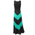 thumbnail image 3 of FashionOutfit Women's Color Block Striped Good Stretch Long Dresses, 3 of 4