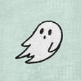 thumbnail image 2 of Dalix Ghost Embroidered Cropped Flowy Soft Cotton Short Sleeve T Shirt Womens in Dusty Blue S Small, 2 of 5