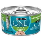 Indoor, Natural, High Protein Pate Wet Cat Food, Indoor Advantage Ocean Whitefish & Rice - (12) 3 oz. Pull-Top Cans