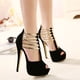 thumbnail image 1 of Tacones altos con tiras en T, sandalias de estilo europeo y americano, zapatos individuales con punta abierta y tacón de aguja, talla 34-43, 1 of 5