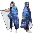 thumbnail image 2 of Butterfly Wearable Blanket Hoodies for Women Men Adults Butterfly Lovers Cozy Lightweight Glowing Butterflies Hooded Blankets for Couch Travelling Decor Mother's Day Gifts Birthday Gifts 50×60 Inch, 2 of 5