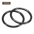 thumbnail image 3 of Uxcell Round Spring O Rings, 12Pcs 2.32 Inch OD Trigger Buckle Snap Clips for Bags, Purses, Keyrings, Black, 3 of 7