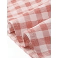 thumbnail image 5 of DARING DIVA Women's Plus Gingham Tops Plaid V Neck Babydoll Top 1X Pink, 5 of 6