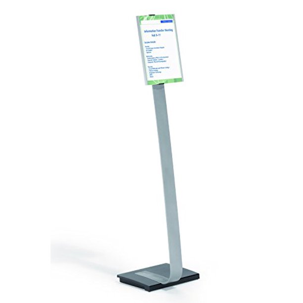 DURABLE Infobase Duo Aluminum Floor Sign Stand for LetterSize Inserts