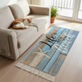 thumbnail image 2 of Area Rug with Tassels 2' x 4', Starfish Summer Beach Better Life Kitchen Runner Rug for Hallway Bedroom Throw Rugs, Farm Vintage Wood Board Soft Door Mat for Bathroom Entrance Living Room, 2 of 9