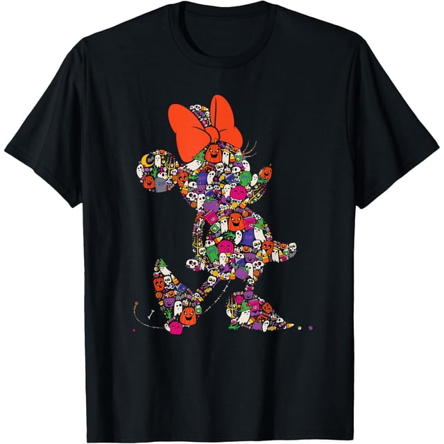 Disney Halloween Minnie Mouse T-Shirt Silhouette Mignon Effrayant Toutes Tailles P-5TG