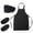Black, variant on (Price/2 Sets) Opromo Colorful Cotton Canvas Kids Apron, Chef Hat and Oversleeve Set, Party Favors(S-XXL)-Red-XXL