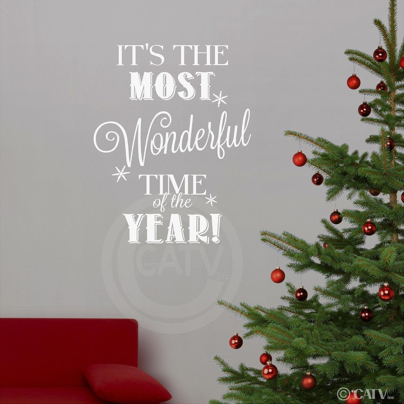 Window Wall Vinyl Decal Sticker,any colour S MOST WONDERFUL TIME OF THE YEAR