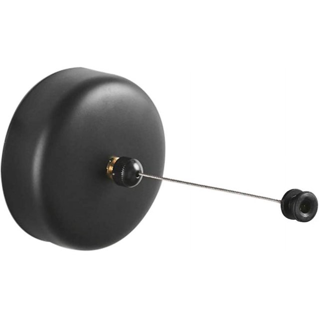 Tendedero Retráctil Negro Secador de Ropa de Acero Inoxidable SUS304 con Cuerda de Acero Inoxidable Ajustable Estilo Hotel Resistente, 9.2 Pies, Acabado Negro, Estilo Redondo