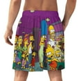 thumbnail image 3 of Simpsons Men's Short Pajama Pants Soft Trendy Sleep Shorts Breathable Ice Silk Lounge Shorts XL, 3 of 8