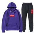 thumbnail image 3 of Chándal para hombre, ropa deportiva para correr, sudaderas informales, pantalones deportivos, ropa de calle, jersey con estampado de letras, sudaderas con capucha de forro polar, traje deportivo, 3 of 5