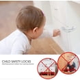 thumbnail image 3 of 10pcs Safety Lock for Drawer Cabinet Door Cupboard Refrigerator Transparent Plastic Safety Lock, 3 of 5