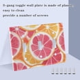 thumbnail image 3 of Yayeee Toggle Light Switch Wall Plate 3-Gang 6.37"x4.48" Decorative Outlet Cover, Pink Grapefruit Slices, 3 of 7