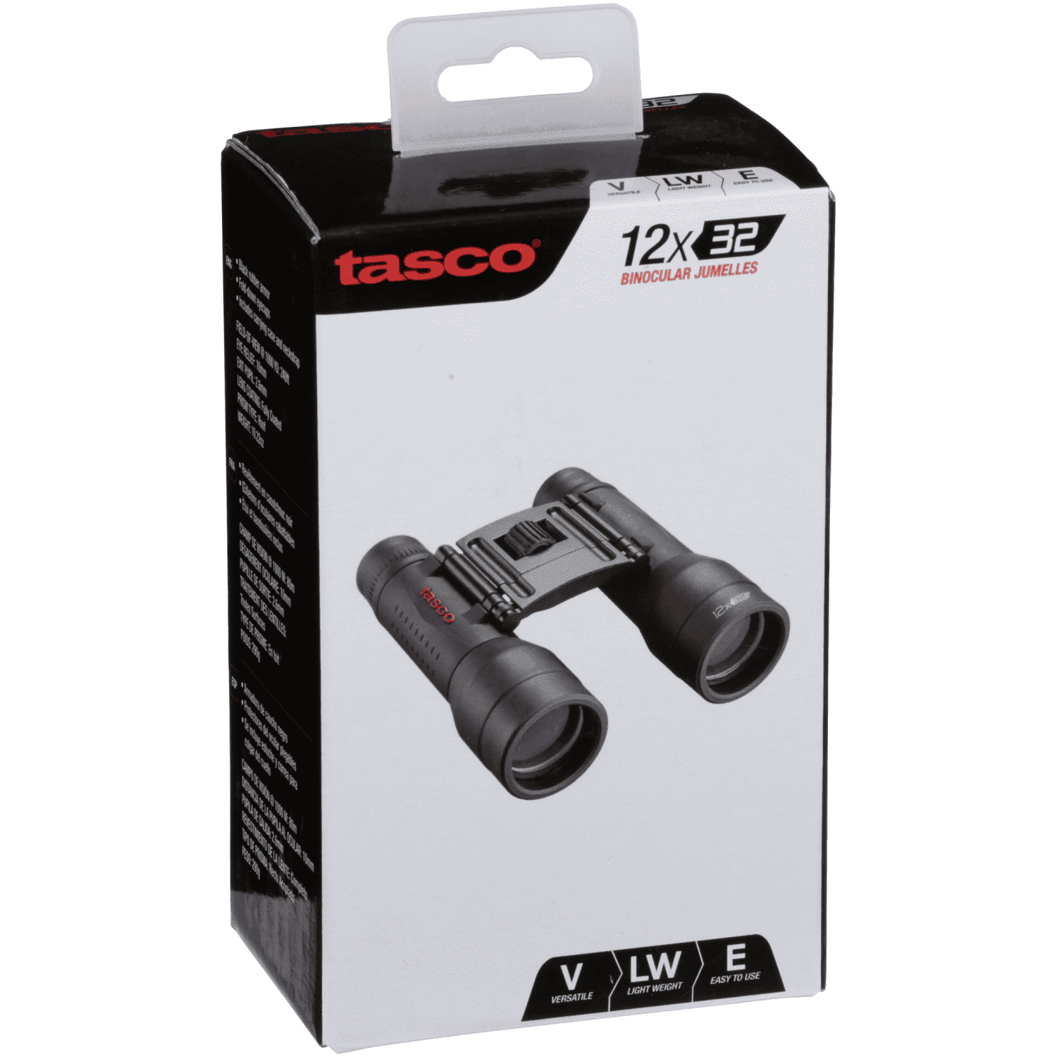 Tasco Essentials Binoculars 10x32mm, Roof Prism, MC, Black, Boxed