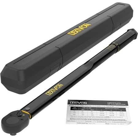 LEXIVON 1/2-Inch Drive Click Torque Wrench 25-250 Ft-Lb/33.9-338.9 Nm (LX-184)
