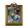 thumbnail image 4 of Gold Carved Photo Frame – Resin Bow Hanging Wall Frame with Stand 6 Shapes To Choose Versatile Tabletop & Wall Decor(A), 4 of 5