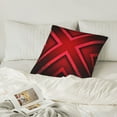 thumbnail image 6 of LNWH Decorative Pillow Covers, Red Grid Design Square Sofa Decorative Knit Pillow Case, 12"x12", 6 of 8
