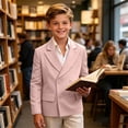 thumbnail image 6 of OGLCCG Boys Blazer Kids Suit Jacket Double Breasted Sport Coat for Boys Formal Dress Jacket for Birthday Graduation Wedding Party Size 1-14, 6 of 8
