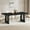 Black, variant on Tribesigns Large Dining Table for 6-8 People, Wood Rustic Rectangular Table, 70.9" W x 35.43" D x 29.53" H, Farmhouse Kitchen Table for Dining Room, Living Room