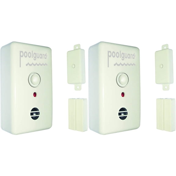 Poolguard DAPT-WT Immediate Pool Door Alarm,White Pack of 2
