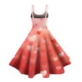 thumbnail image 4 of LWavelet 2026 Valentine's Heart Dress, Women's Love Rose Pattern Sleeveless Flowy A Line Sundresses Watermelon Red 2XL, 4 of 4