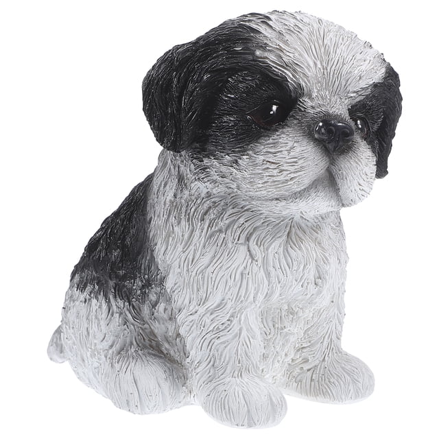 Estatua con forma de perro, figurita de resina, adorno, decoraciones adorables para perros, 1 ud.