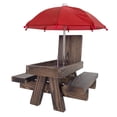 thumbnail image 2 of Comederos De Ardilla Comedero De Ardillas De Madera Para Patio Trasero Con Sombrilla 2 SM SunniMix Alimentador de ardillas, 2 of 8