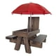 thumbnail image 2 of 2x Wooden Squirrel Feeders Squrrill Picnic Table Chipmunk Feeder, Feeding House Outdoors Outside Garden, 2 of 9