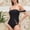Swimwear-ABlack, variant on LEKWK One Piece Swimsuit Women Tummy Control Monokini Off-Shoulder Mesh Insets Modest Coverage One Piece Beachwear Swimming Summer Resort Vacation