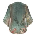 thumbnail image 4 of Neewe Long Sleeve Shirts for Women 2025 Fall Tops Floral Print Pleated Dressy Casual Blouses, 4 of 7