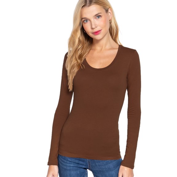 LAVRA Women's Soft Casual Crew Neck Long Sleeve Shirt